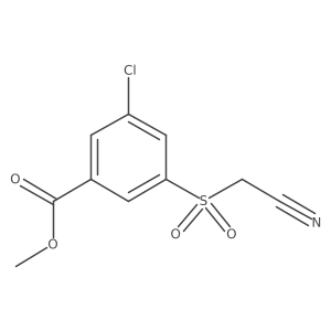 Methyl 3-chloro-5-(cyanomethanesulfonyl)benzoate结构式