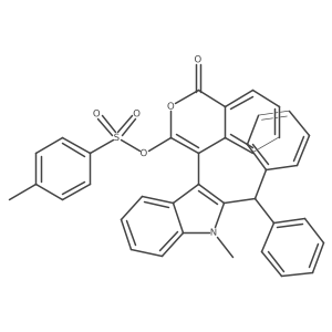 4-(2-Benzhydryl-1-methyl-1H-indol-3-yl)-1-oxo-1H-isochromen-3-yl 4-methylbenzenesulfonate Structure