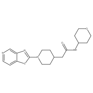 N-(oxan-4-yl)-2-(1-{[1,3]thiazolo[4,5-c]pyridin-2-yl}piperidin-4-yl)acetamide Structure