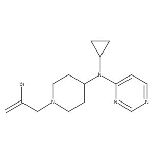N-[1-(2-bromoprop-2-en-1-yl)piperidin-4-yl]-N-cyclopropylpyrimidin-4-amine结构式