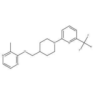 2-Methyl-3-({1-[6-(trifluoromethyl)pyridin-2-yl]piperidin-4-yl}methoxy)pyrazine Structure