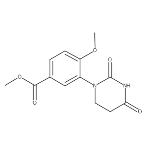 Methyl 3-(2,4-dioxohexahydropyrimidin-1-yl)-4-methoxy-benzoate结构式