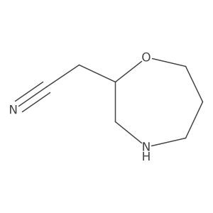 2-(1,4-Oxazepan-2-yl)acetonitrile结构式