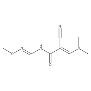 (2E)-2-cyano-3-(dimethylamino)-N-[(1E)-(methoxyimino)methyl]prop-2-enamide Structure