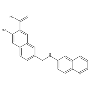 3-Hydroxy-7-[(6-quinolinylamino)methyl]-2-naphthalenecarboxylic acid Structure