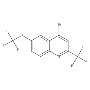 4-Bromo-6-(trifluoromethoxy)-2-(trifluoromethyl)quinoline Structure
