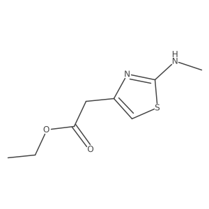 Ethyl 2-[2-(methylamino)-1,3-thiazol-4-yl]acetate结构式