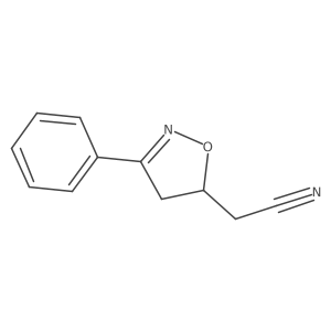 2-(3-Phenyl-4,5-dihydro-1,2-oxazol-5-yl)acetonitrile Structure