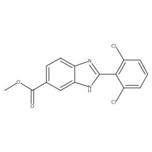 2-(2,6-Dichloro-phenyl)-3H-benzoimidazole-5-carboxylic acid methyl ester Structure