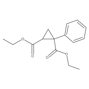 Diethyl 1-phenylcyclopropane-1,2-dicarboxylate Structure