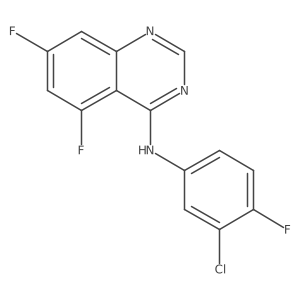 N-(3-chloro-4-fluorophenyl)-5,7-difluoroquinazolin-4-amine Structure