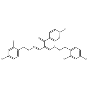 2-[(4-chlorophenyl)(hydroxy)methylene]malonaldehyde bis[O-(2,4-dichlorobenzyl)oxime]结构式