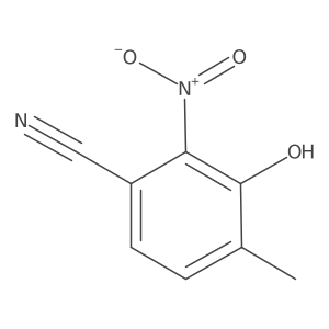 3-Hydroxy-4-methyl-2-nitrobenzonitrile结构式
