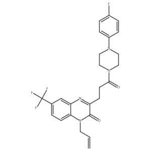 3-{3-[4-(4-fluorophenyl)piperazin-1-yl]-3-oxopropyl}-1-(prop-2-en-1-yl)-6-(trifluoromethyl)quinoxalin-2(1H)-one Structure