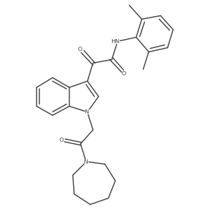 2-(1-(2-(azepan-1-yl)-2-oxoethyl)-1H-indol-3-yl)-N-(2,6-dimethylphenyl)-2-oxoacetamide结构式