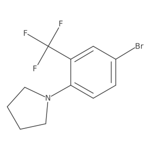 1-(4-Bromo-2-(trifluoromethyl)phenyl)pyrrolidine结构式
