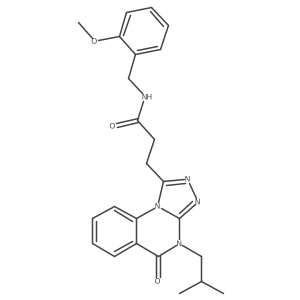 N-[(2-methoxyphenyl)methyl]-3-[4-(2-methylpropyl)-5-oxo-4H,5H-[1,2,4]triazolo[4,3-a]quinazolin-1-yl]propanamide结构式