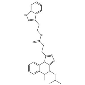 N-[2-(1H-indol-3-yl)ethyl]-3-[4-(2-methylpropyl)-5-oxo-4H,5H-[1,2,4]triazolo[4,3-a]quinazolin-1-yl]propanamide Structure