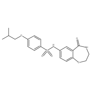 4-isobutoxy-N-(5-oxo-2,3,4,5-tetrahydrobenzo[f][1,4]oxazepin-7-yl)benzenesulfonamide Structure