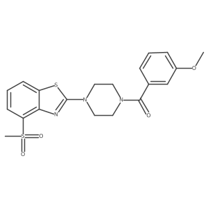 (3-Methoxyphenyl)(4-(4-(methylsulfonyl)benzo[d]thiazol-2-yl)piperazin-1-yl)methanone Structure