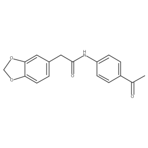 N-(4-acetylphenyl)-2-(benzo[d][1,3]dioxol-5-yl)acetamide Structure