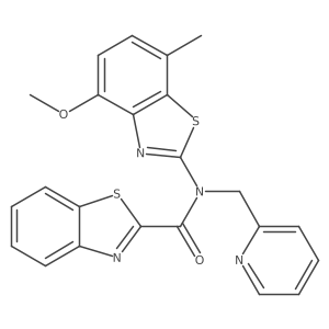 N-(4-methoxy-7-methylbenzo[d]thiazol-2-yl)-N-(pyridin-2-ylmethyl)benzo[d]thiazole-2-carboxamide Structure