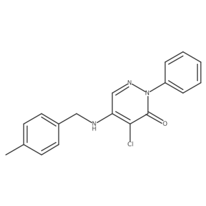 4-chloro-5-[(4-methylbenzyl)amino]-2-phenyl-3(2H)-pyridazinone结构式