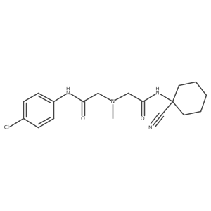 N-(4-chlorophenyl)-2-[[2-[(1-cyanocyclohexyl)amino]-2-oxoethyl]-methylamino]acetamide Structure