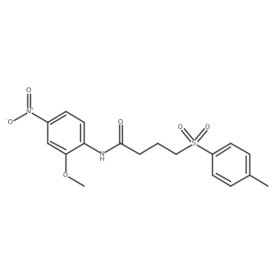 N-(2-methoxy-4-nitrophenyl)-4-tosylbutanamide结构式