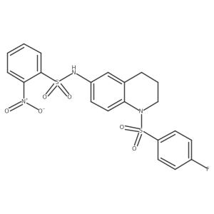 N-(1-((4-fluorophenyl)sulfonyl)-1,2,3,4-tetrahydroquinolin-6-yl)-2-nitrobenzenesulfonamide Structure