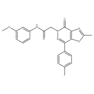 2-(7-(4-fluorophenyl)-2-methyl-4-oxothiazolo[4,5-d]pyridazin-5(4H)-yl)-N-(3-methoxyphenyl)acetamide Structure