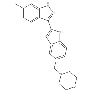 6-Methyl-3-[5-(4-morpholinylmethyl)-1H-indol-2-yl]-1H-indazole Structure