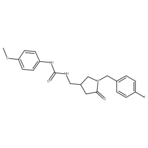 1-((1-(4-Fluorobenzyl)-5-oxopyrrolidin-3-yl)methyl)-3-(4-methoxyphenyl)urea结构式