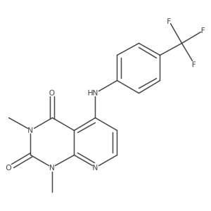 1,3-dimethyl-5-((4-(trifluoromethyl)phenyl)amino)pyrido[2,3-d]pyrimidine-2,4(1H,3H)-dione Structure