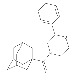 (3r,5r,7r)-Adamantan-1-yl(2-phenylmorpholino)methanone Structure