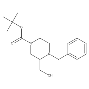 tert-Butyl (3S)-4-benzyl-3-(hydroxymethyl)piperazine-1-carboxylate Structure