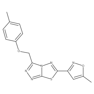 6-(5-Methyl-3-isoxazolyl)-3-[(4-methylphenoxy)methyl][1,2,4]triazolo[3,4-b][1,3,4]thiadiazole结构式