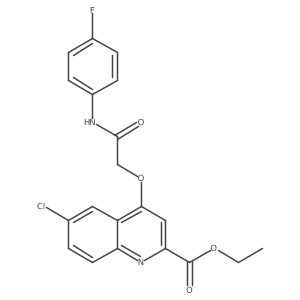 Ethyl 6-chloro-4-{[(4-fluorophenyl)carbamoyl]methoxy}quinoline-2-carboxylate结构式