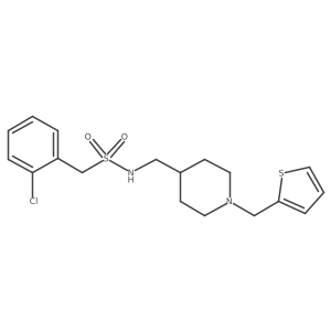 1-(2-chlorophenyl)-N-((1-(thiophen-2-ylmethyl)piperidin-4-yl)methyl)methanesulfonamide Structure