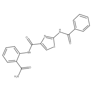 2-benzamido-N-(2-carbamoylphenyl)thiazole-4-carboxamide Structure