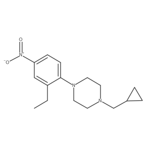 1-(Cyclopropylmethyl)-4-(2-ethyl-4-nitrophenyl)piperazine结构式