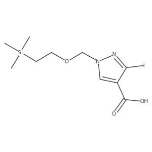 3-Iodo-1-((2-(trimethylsilyl)ethoxy)methyl)-1H-pyrazole-4-carboxylic acid结构式