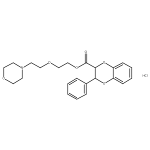 2-[2-(Morpholin-4-yl)ethoxy]ethyl 3-phenyl-2,3-dihydro-1,4-benzodioxine-2-carboxylate--hydrogen chloride (1/1) Structure
