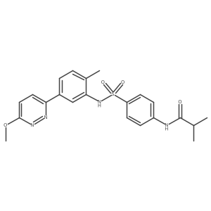 N-(4-(N-(5-(6-methoxypyridazin-3-yl)-2-methylphenyl)sulfamoyl)phenyl)isobutyramide结构式