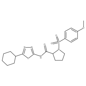 N-(5-cyclohexyl-1,3,4-oxadiazol-2-yl)-1-((4-methoxyphenyl)sulfonyl)pyrrolidine-2-carboxamide Structure