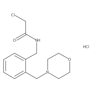 2-chloro-N-{[2-(morpholin-4-ylmethyl)phenyl]methyl}acetamide hydrochloride Structure