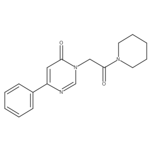 3-(2-oxo-2-(piperidin-1-yl)ethyl)-6-phenylpyrimidin-4(3H)-one结构式