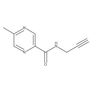 5-Methyl-N-(prop-2-YN-1-YL)pyrazine-2-carboxamide结构式