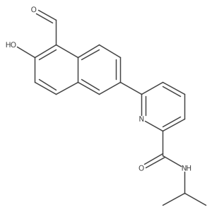 6-(5-Formyl-6-hydroxy-2-naphthalenyl)-N-(1-methylethyl)-2-pyridinecarboxamide结构式