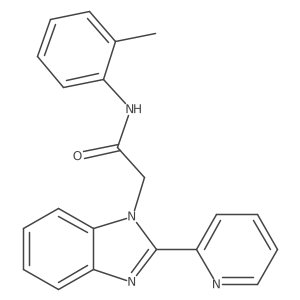 Cc1ccccc1NC(=O)Cn1c(-c2ccccn2)nc2ccccc21结构式
